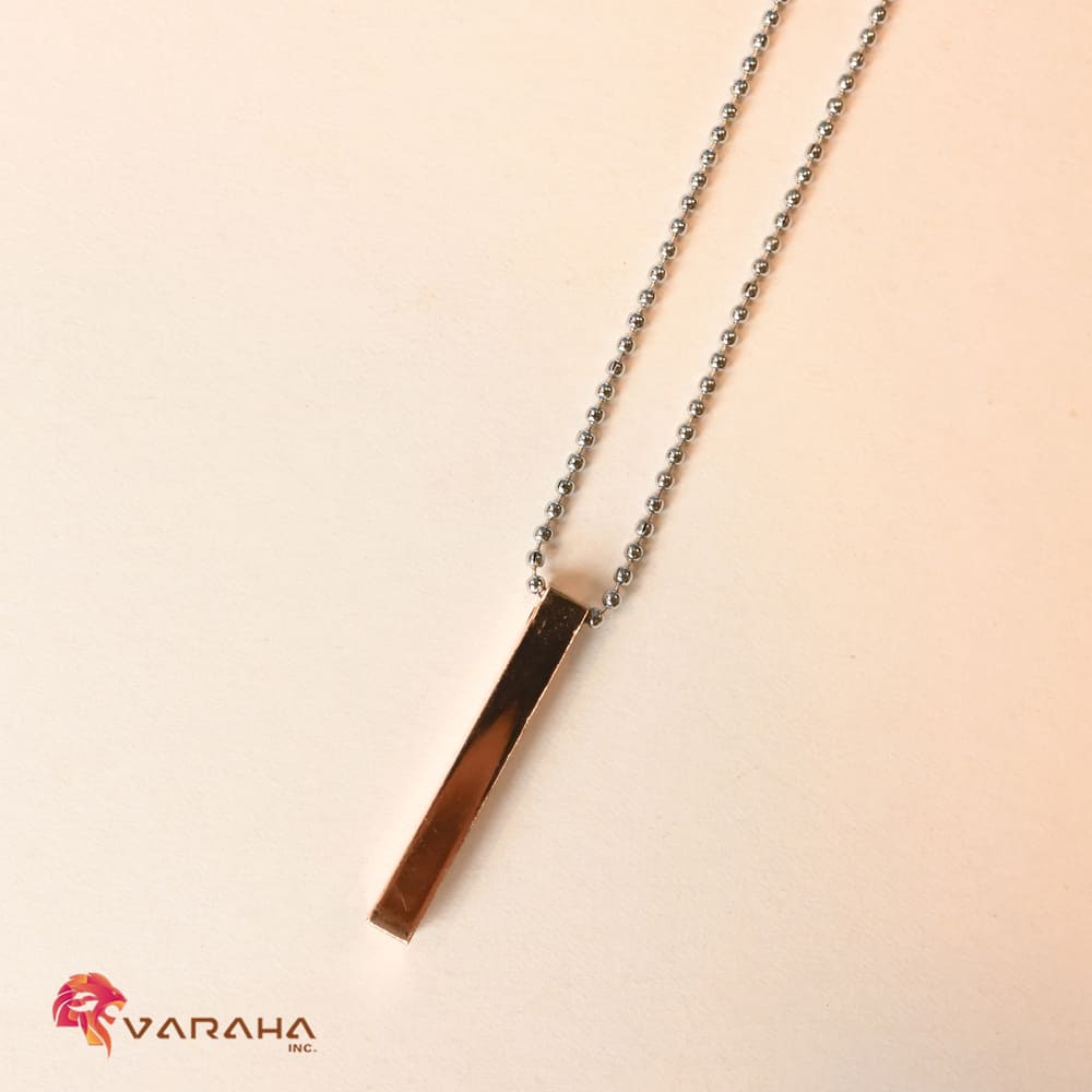 MP0008 - Rose Gold Cuboid Pendant