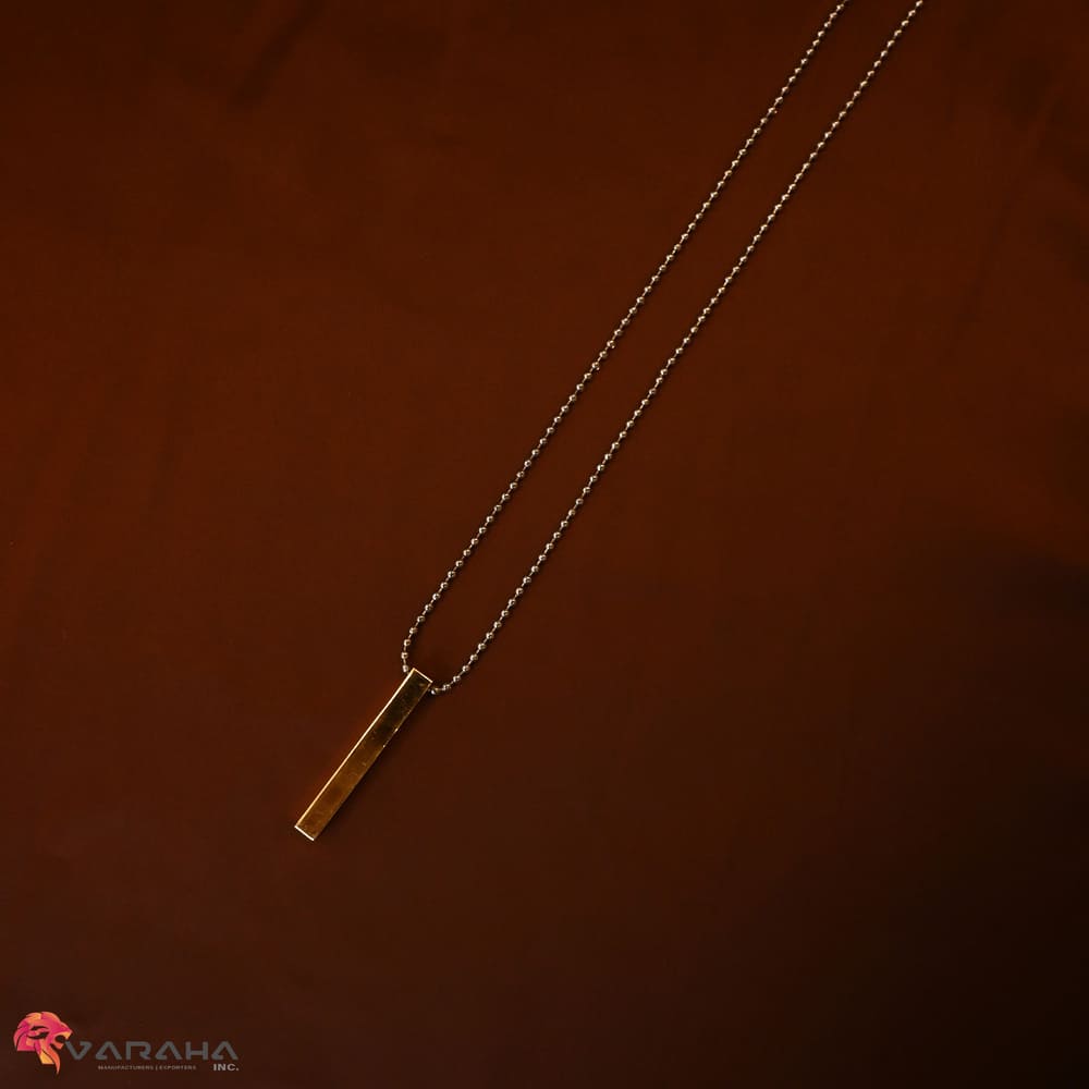 MP0008 - Rose Gold Cuboid Pendant